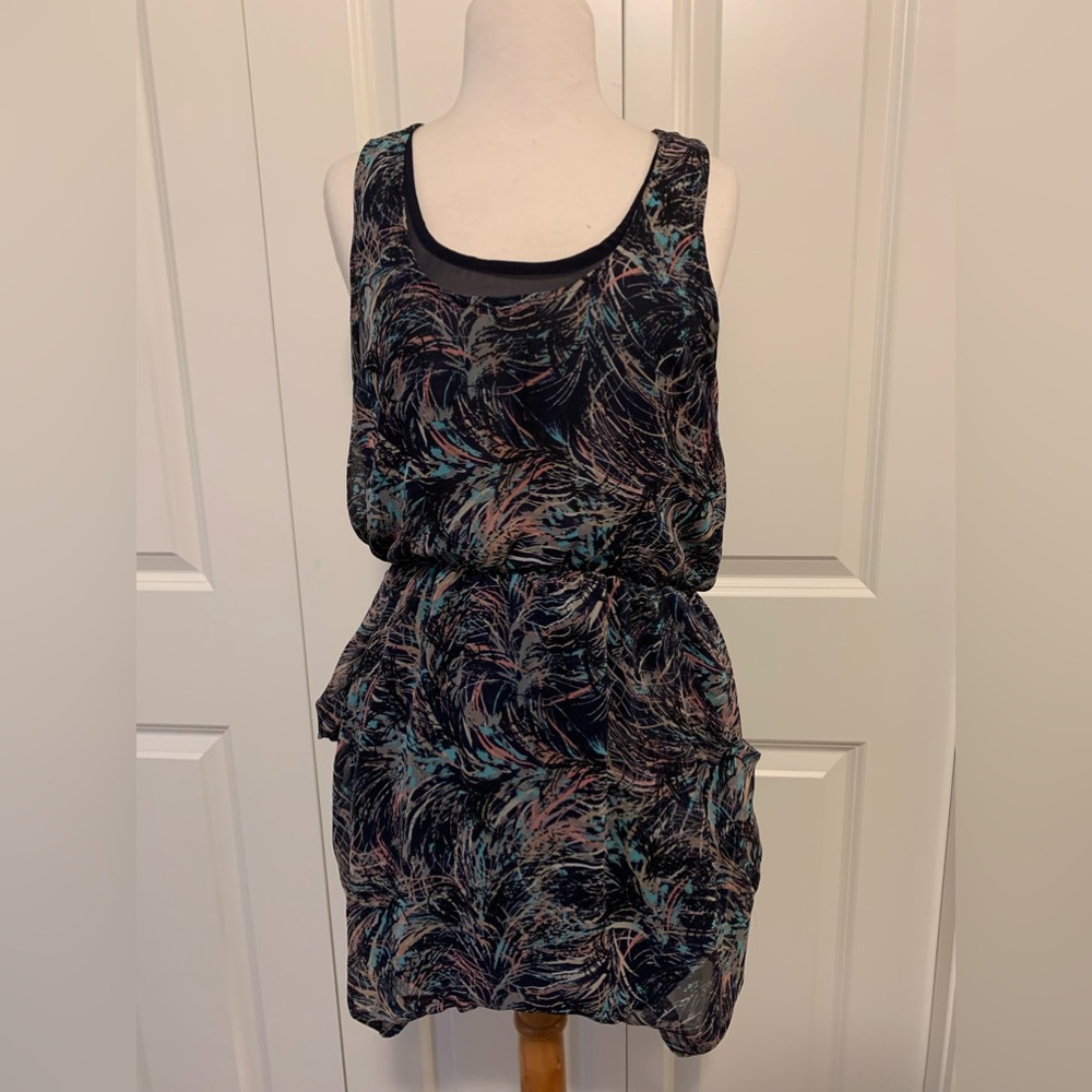 Lush Multi Colored T Back Dress L